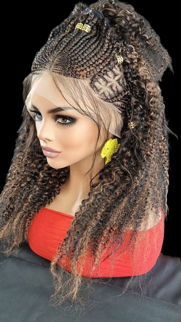 Braided Lace Wigs for Working Women -Versatile, Lightweight, Bohemian NWT Ombre