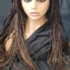 Braided wigs , handmade, long wig , ombre wig, box braids with cornro…