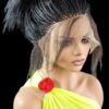 Braided Wigs Micro Braids Full Lace Wig Jet Black Handcrafted, Lightweight