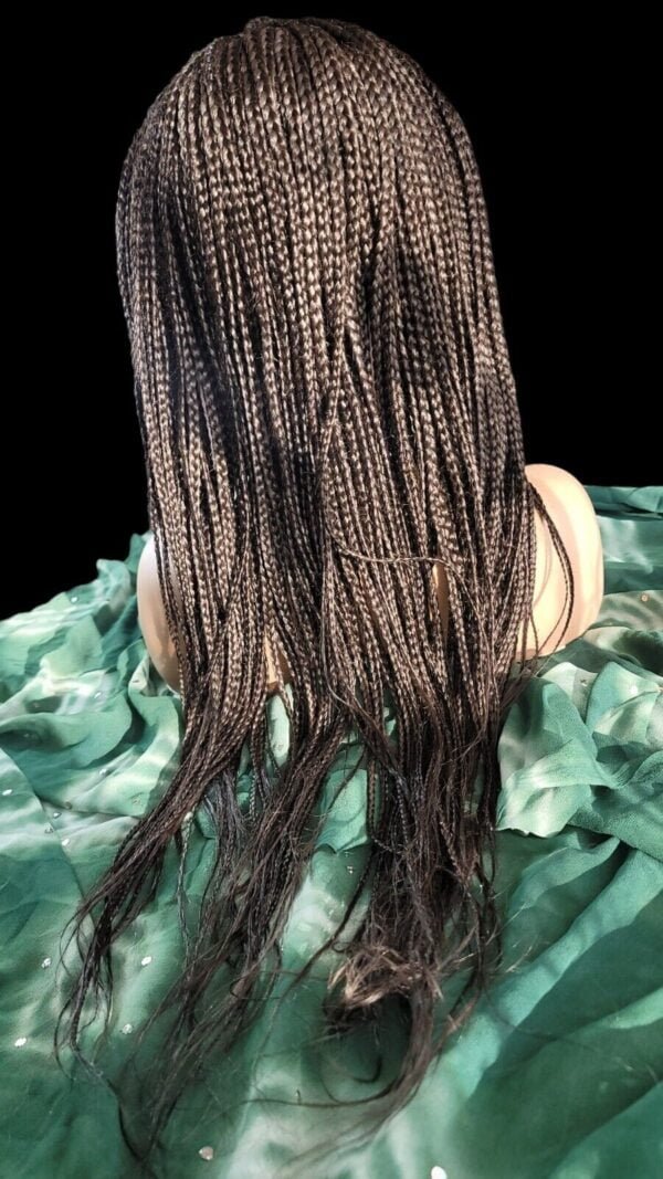 Braided wig Ghana Weave Lace Front Braided Wig - Dark Brown #4 - Handmade NWT