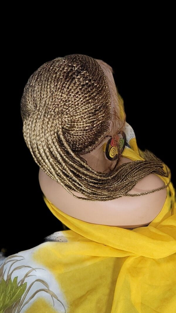 100% handmade, Braided wigs blond Wig NWT Ghana Weave absolutely gorgeous.