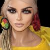 100% handmade, Braided wigs blond Wig NWT Ghana Weave absolutely gorgeous.