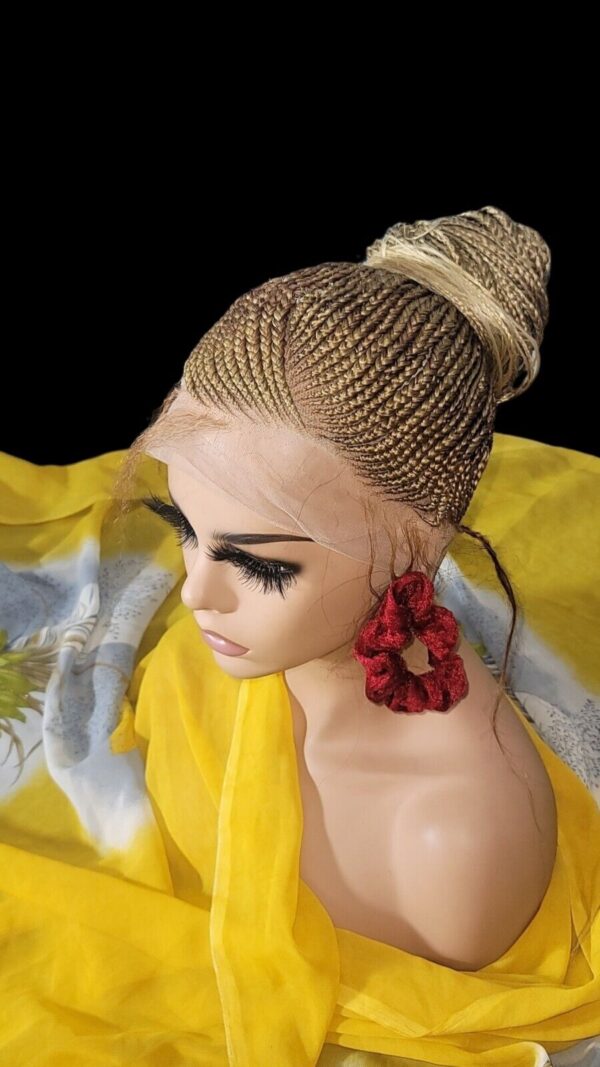 100% handmade, Braided wigs blond Wig NWT Ghana Weave absolutely gorgeous.