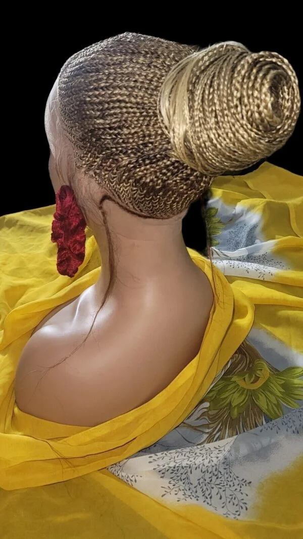 100% handmade, Braided wigs blond Wig NWT Ghana Weave absolutely gorgeous.