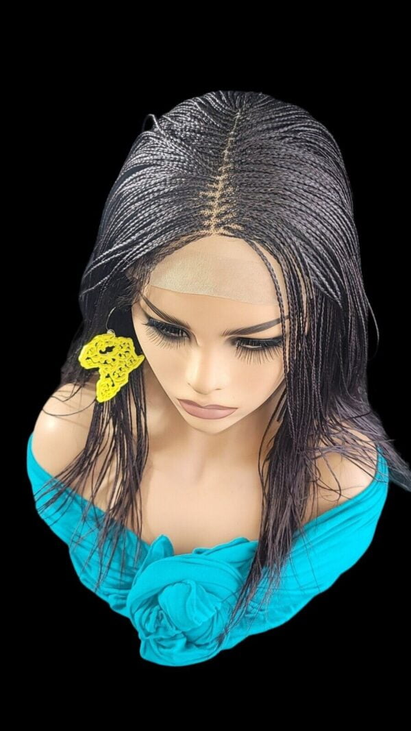 Handmade Braided Lace Wigs, Bob cut, short Micro millions braids. NWT Color 99j