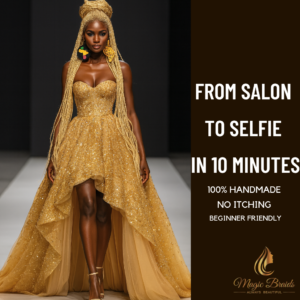 The Algorithm Booster- Golden Blonde Braid Wig | Handmade by Magic Braids