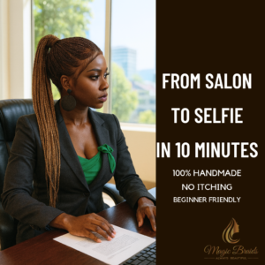 The Regal Charm- Ombre Brown Cornrows Braid Wig | Handmade by Magic Braids