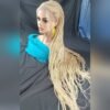 Blonde Braided Lace Wig – 100% Handmade | Very Long Micro Millions Natural Hair