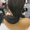 AMARA handmade full lace feed-in cornrow wig and boho curl detail