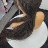 AMARA handmade full lace feed-in cornrow wig and boho curl detail