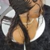 AMARA 22-inch off-black full lace feed-in cornrow wig with soft boho curls